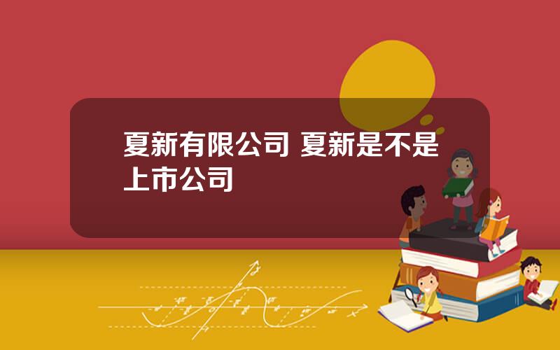 夏新有限公司 夏新是不是上市公司